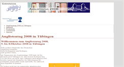 Desktop Screenshot of anglistentag2008.uni-tuebingen.de