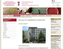 Tablet Screenshot of mittelalter.uni-tuebingen.de