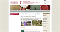 Desktop Screenshot of evolutionecology.uni-tuebingen.de
