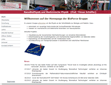 Tablet Screenshot of bioforce.uni-tuebingen.de